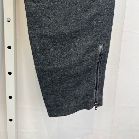 LOLE Lolë Size M Nessy Pintuck Pants Pull On Zip Ankle Cotton Flannel Black Gray - Picture 7 of 10